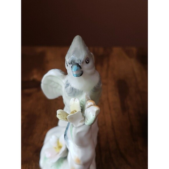 Vtg Ardalt Lenwile BLUE JAY Bird Figurine Verithin Porcelain Small Japan 6868 - Picture 8 of 13